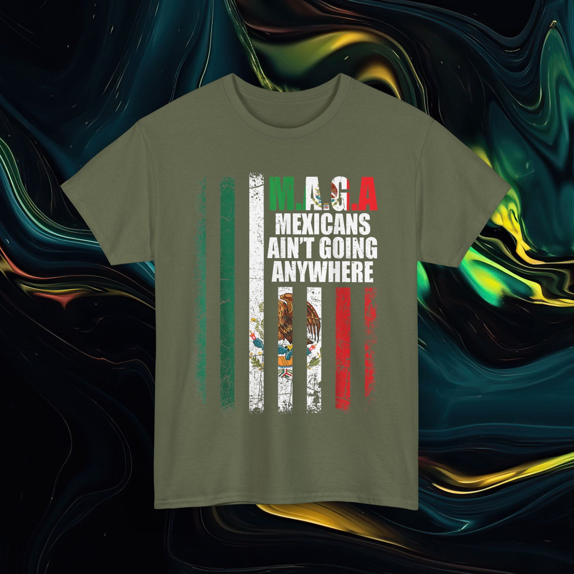 M.A.G.A. Mexican/American Flag | Gildan 5000 | Unisex Heavy Cotton Tee