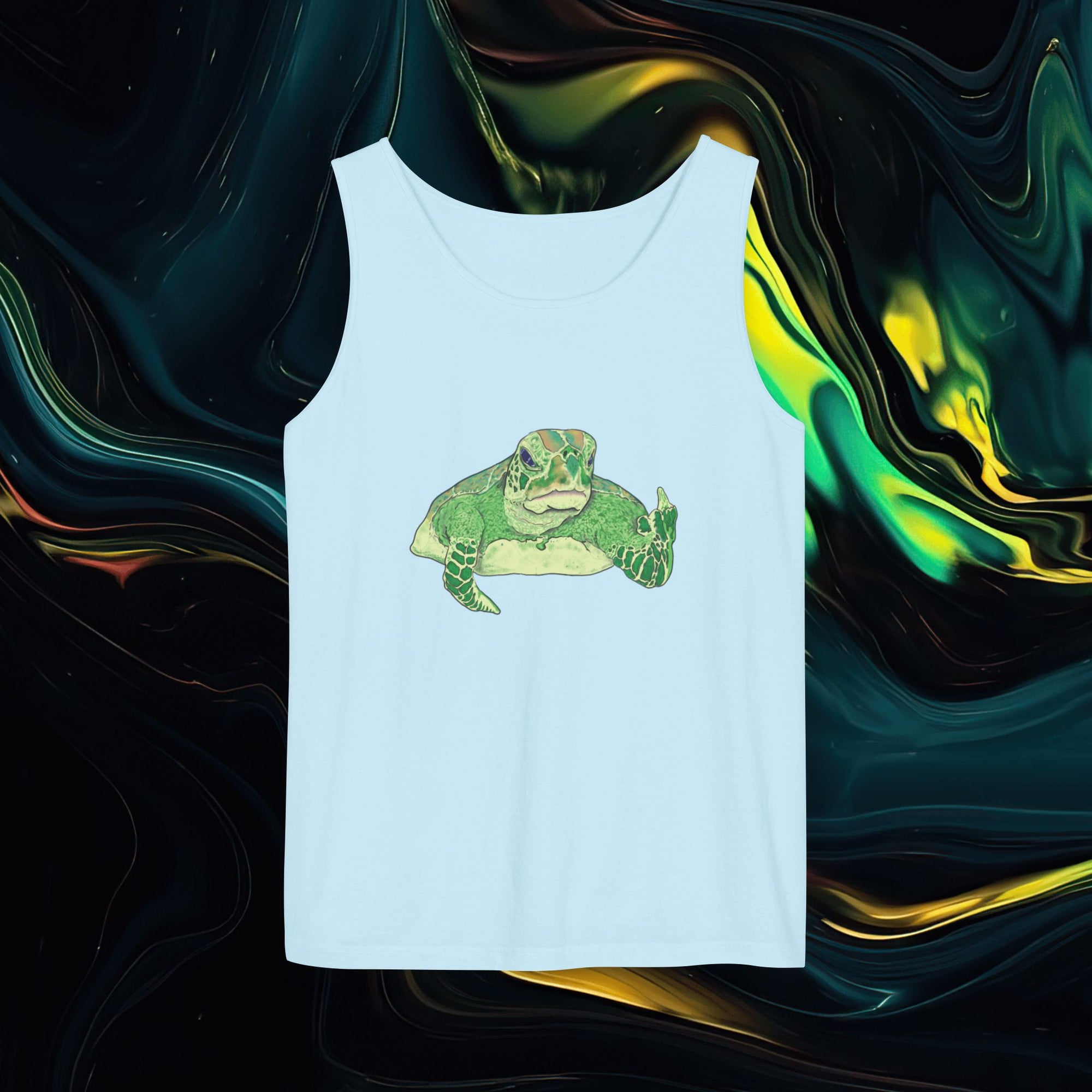 Turtle With Attitude | Unisex Garment-Dyed Tank Top