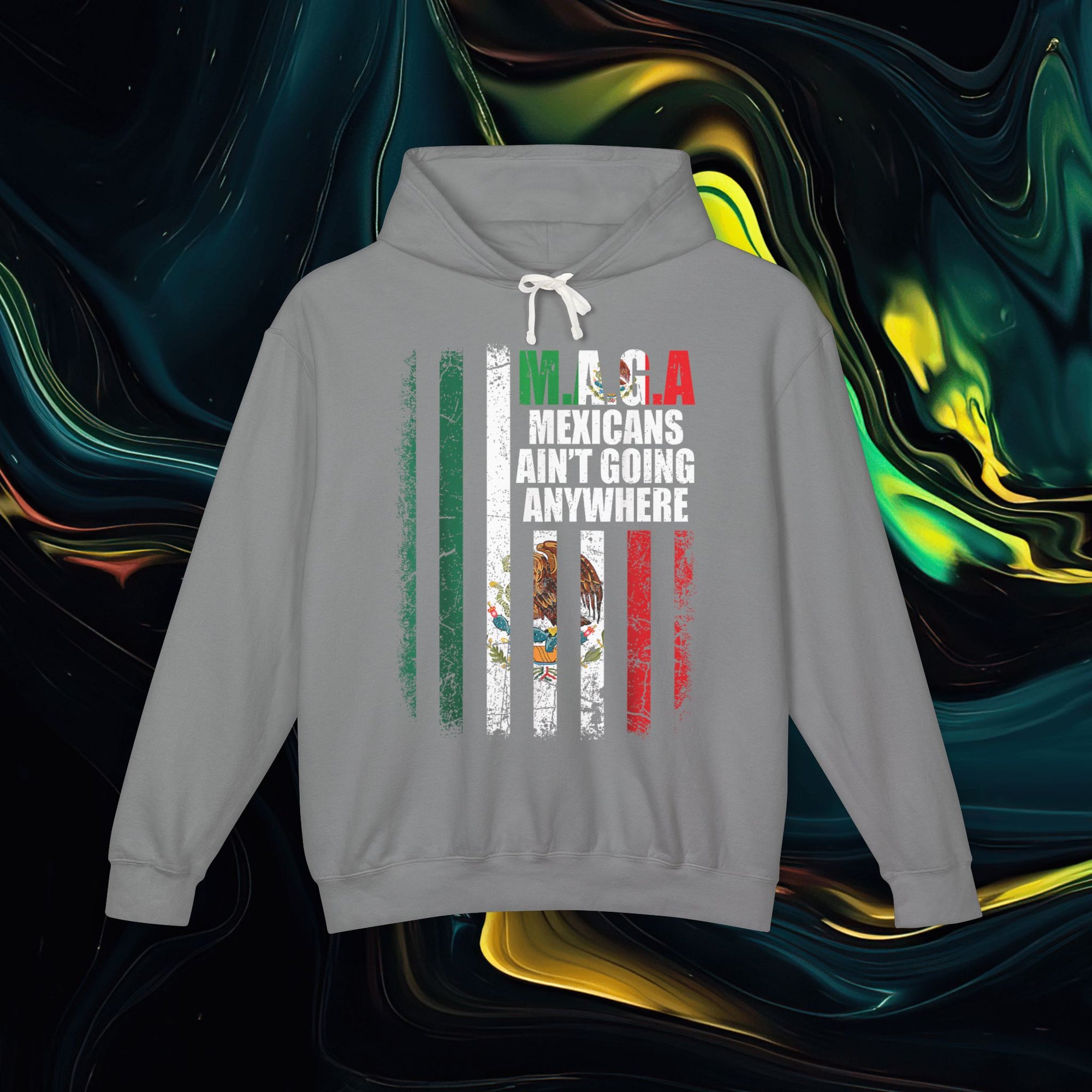 M.A.G.A. Mexican/American Flag | Comfort Colors 1467 | Unisex Lightweight Hooded Sweatshirt