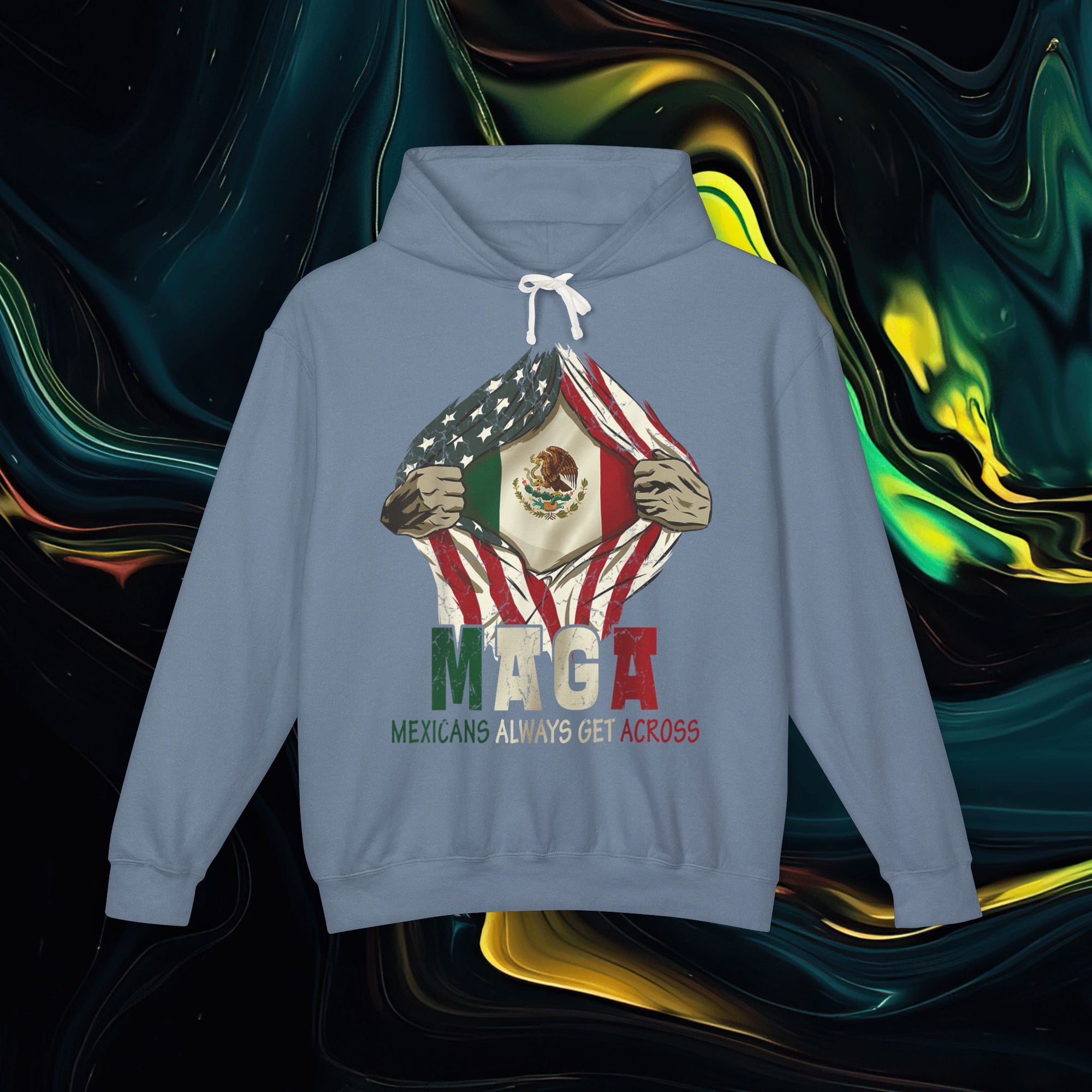 M.A.G.A. Always Get Across | Comfort Colors 1467 | Unisex Lightweight Hooded Sweatshirt