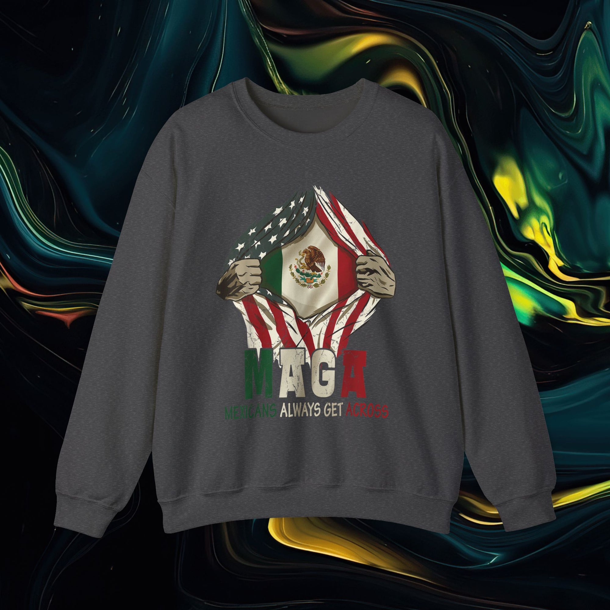 M.A.G.A. Always Get Across | Gildan 18000 | Unisex Heavy Blend™ Crewneck Sweatshirt