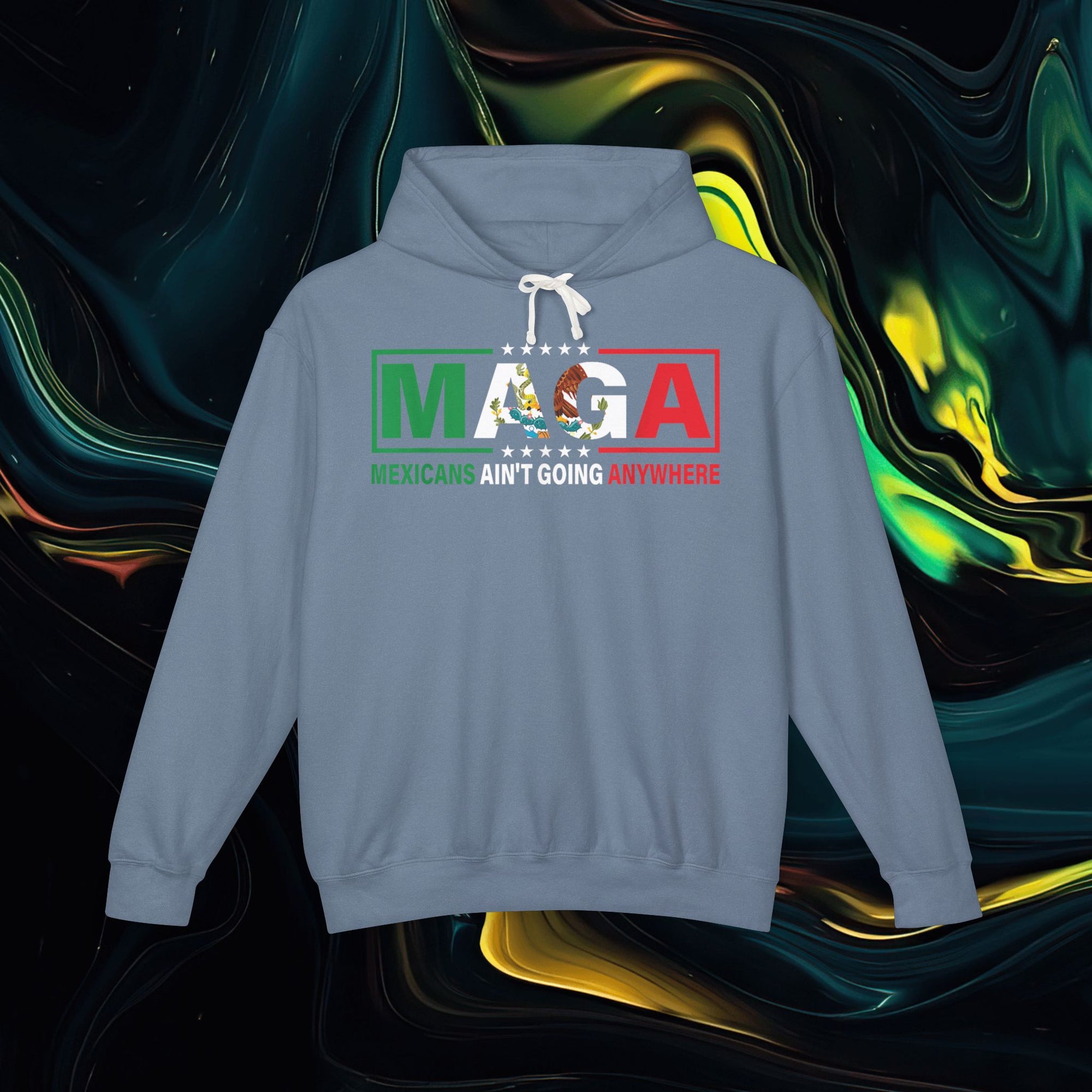 M.A.G.A. Political Sign | Comfort Colors 1467 | Unisex Lightweight Hooded Sweatshirt