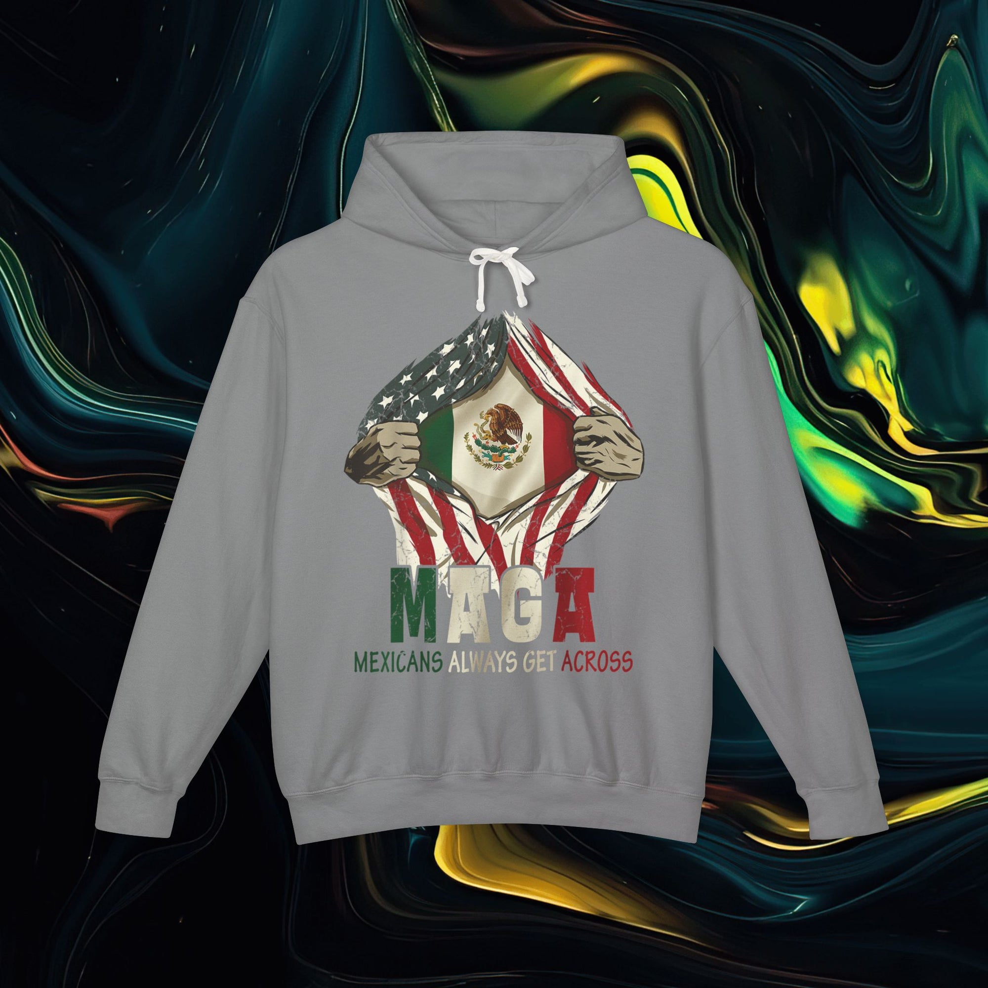 M.A.G.A. Always Get Across | Comfort Colors 1467 | Unisex Lightweight Hooded Sweatshirt
