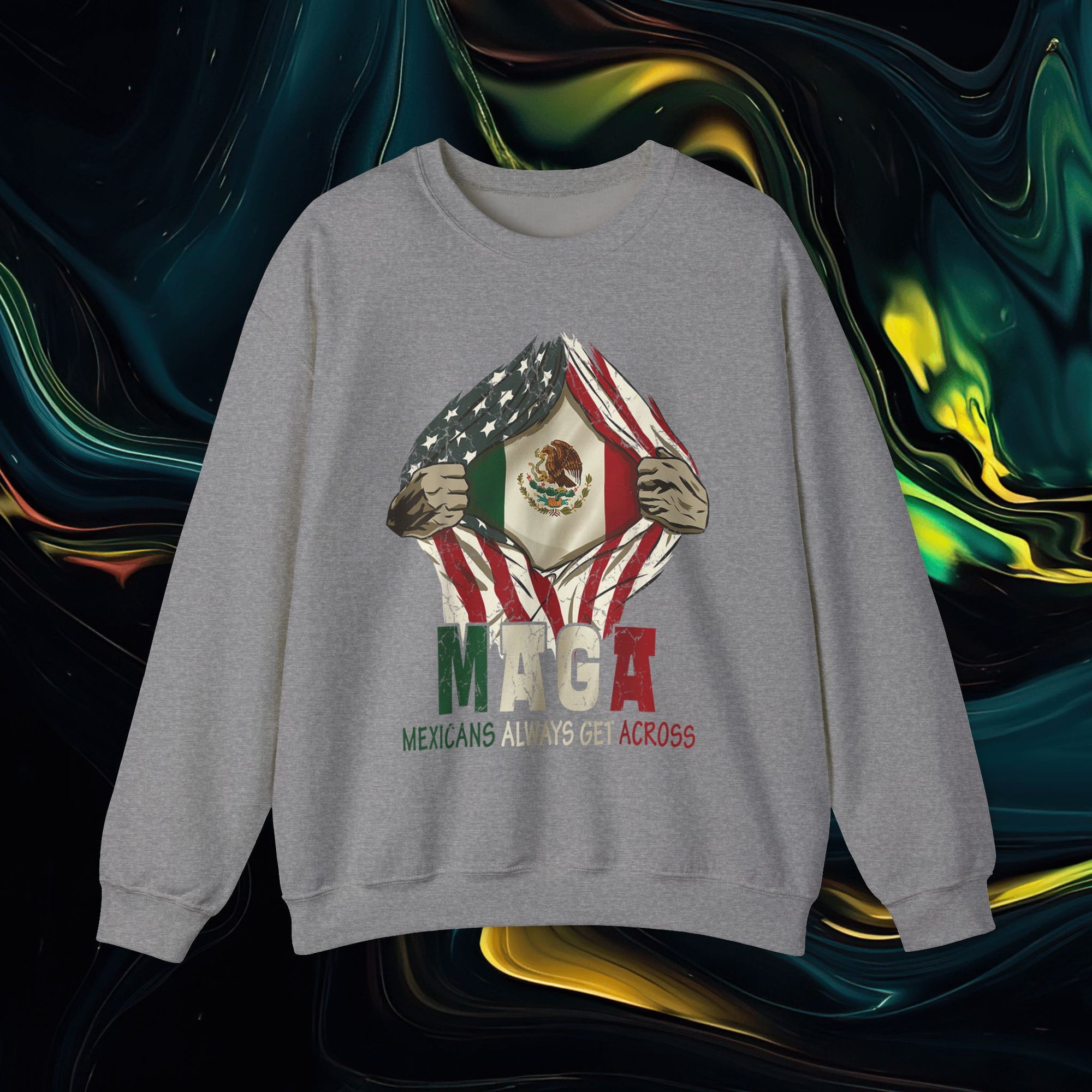 M.A.G.A. Always Get Across | Gildan 18000 | Unisex Heavy Blend™ Crewneck Sweatshirt