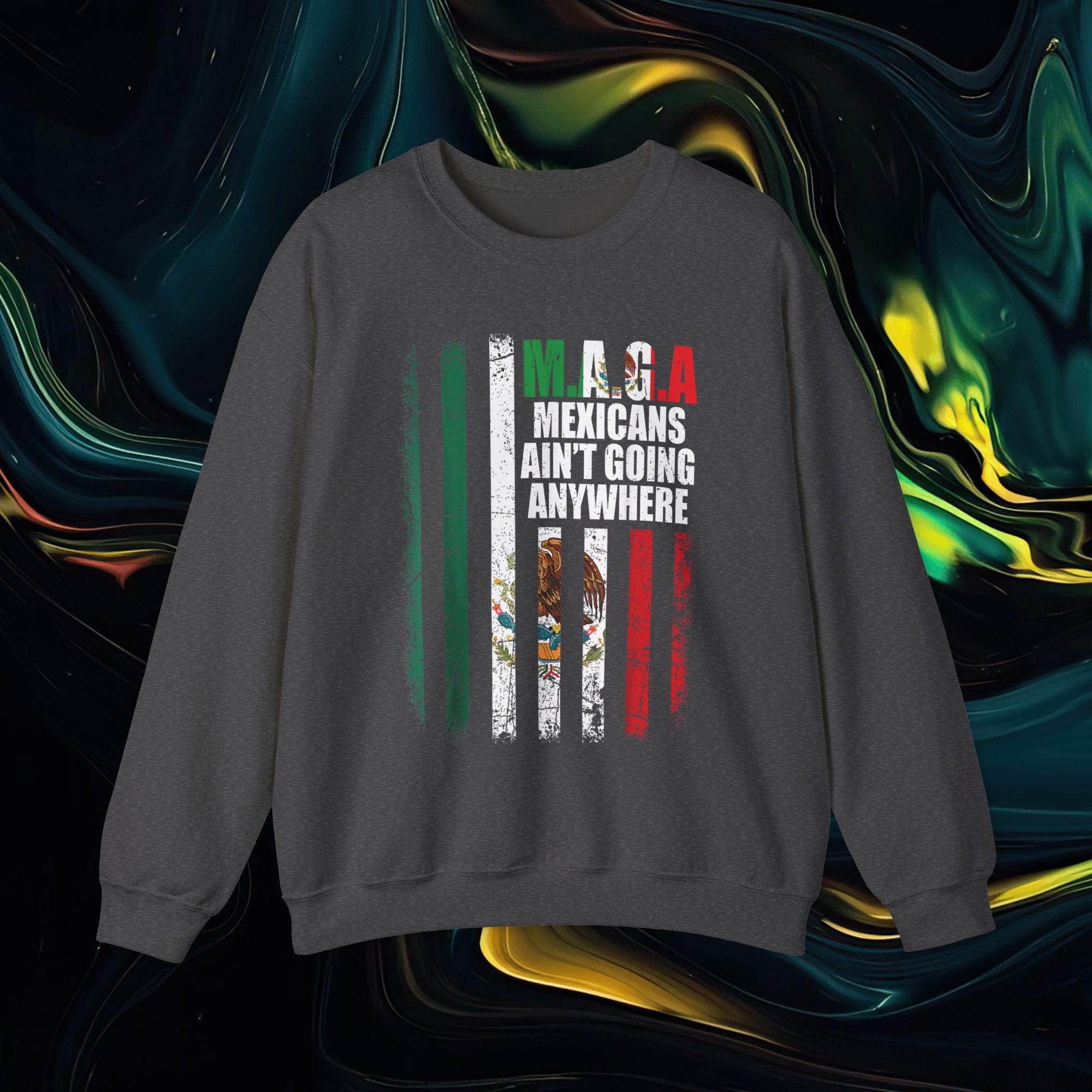 M.A.G.A. Mexican/American Flag | Gildan 18000 | Unisex Heavy Blend™ Crewneck Sweatshirt