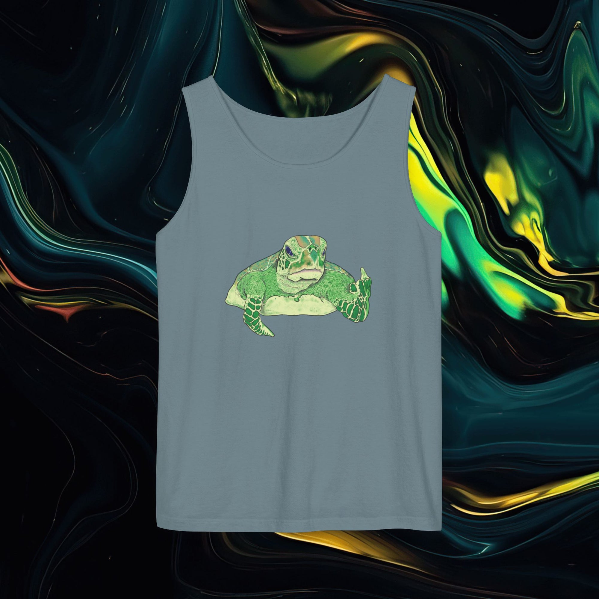 Turtle With Attitude | Unisex Garment-Dyed Tank Top