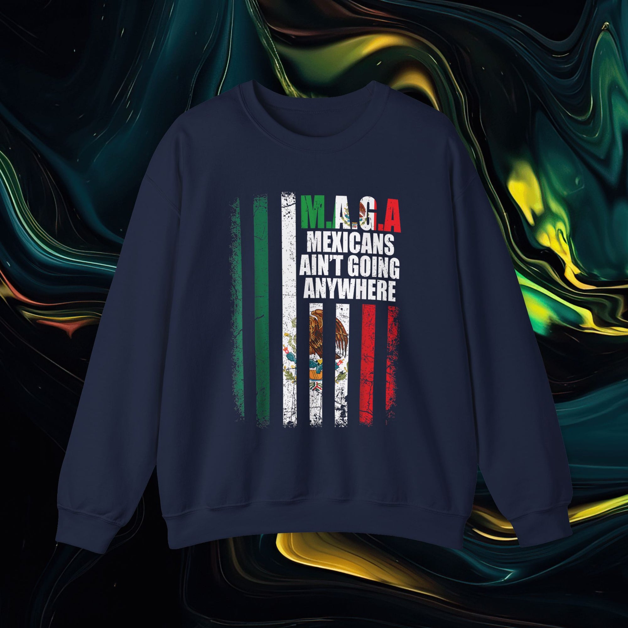M.A.G.A. Mexican/American Flag | Gildan 18000 | Unisex Heavy Blend™ Crewneck Sweatshirt