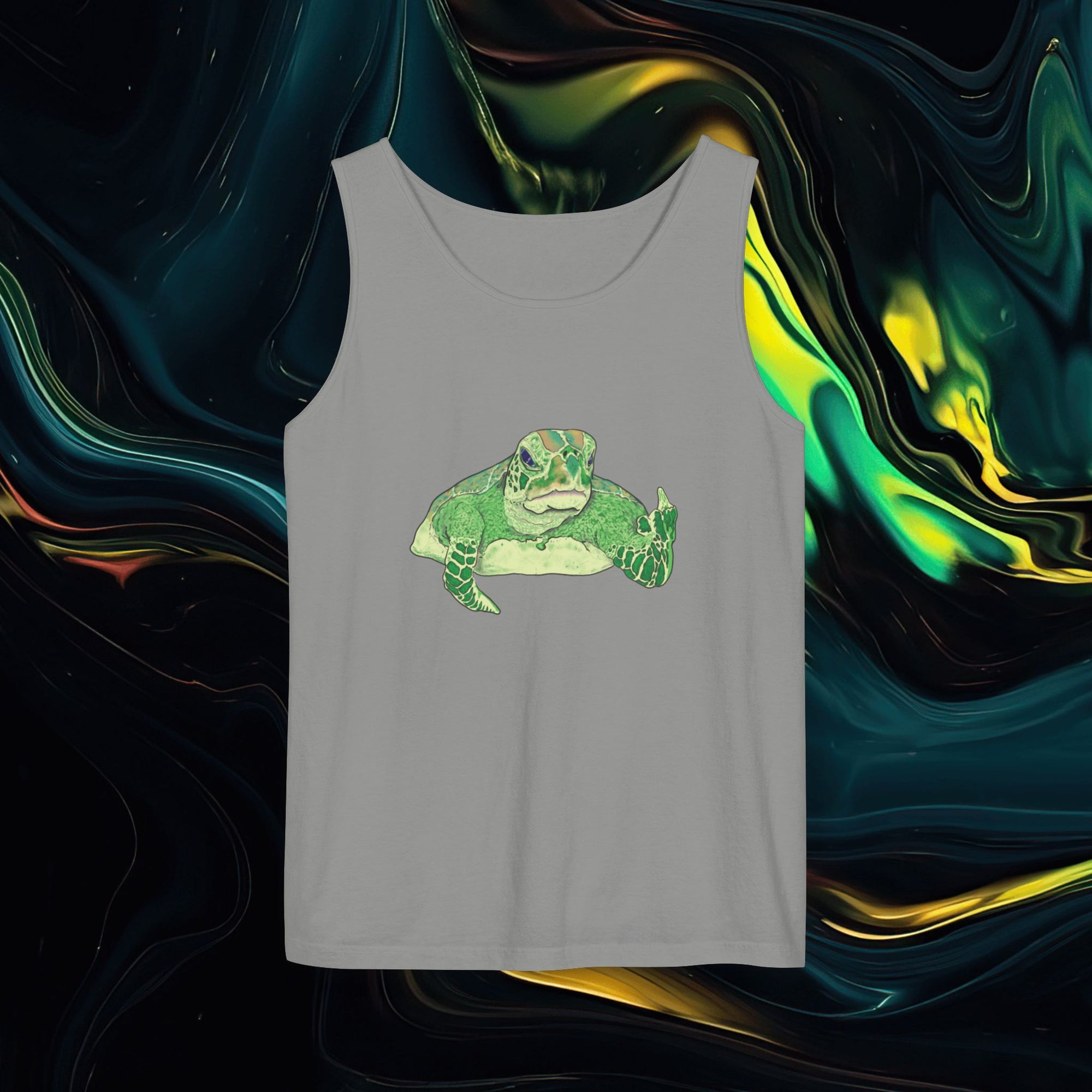 Turtle With Attitude | Unisex Garment-Dyed Tank Top