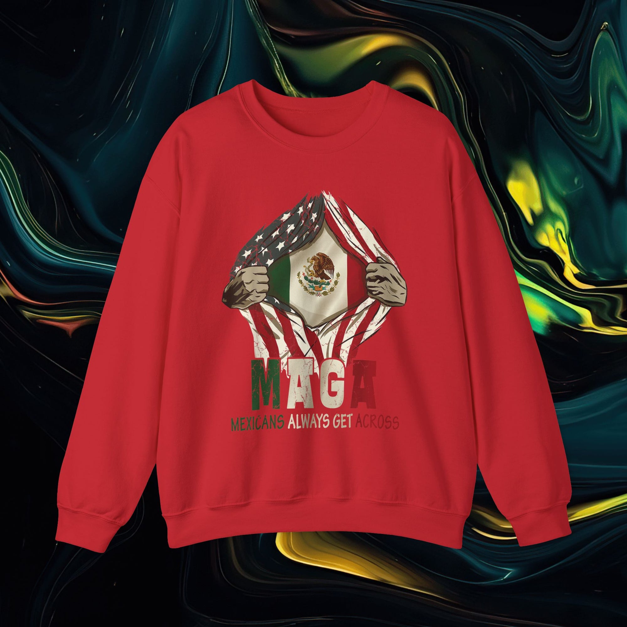 M.A.G.A. Always Get Across | Gildan 18000 | Unisex Heavy Blend™ Crewneck Sweatshirt