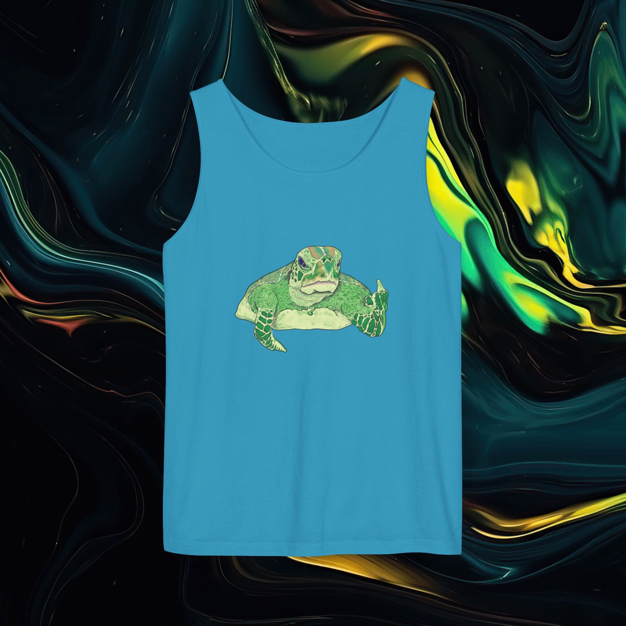 Turtle With Attitude | Unisex Garment-Dyed Tank Top