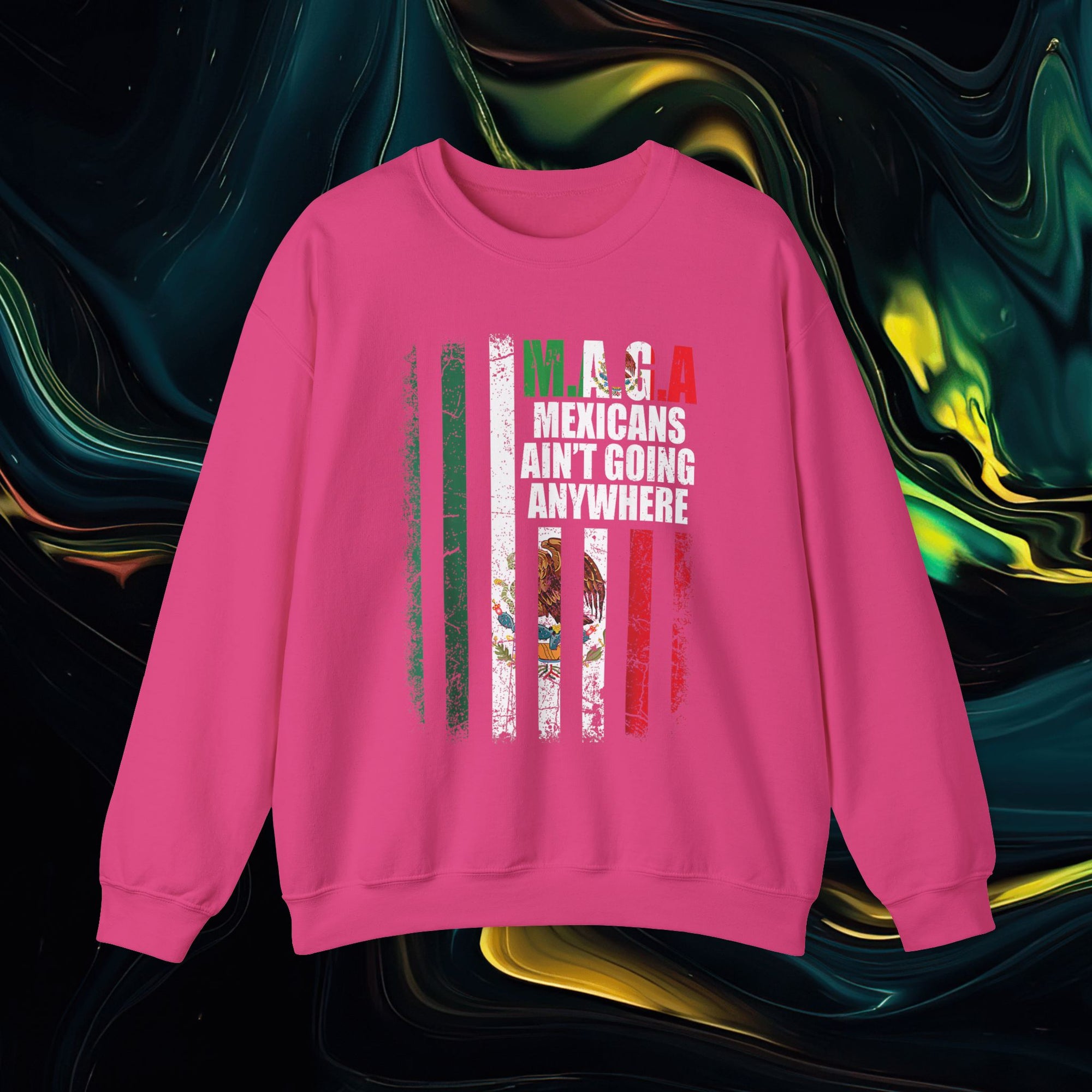 M.A.G.A. Mexican/American Flag | Gildan 18000 | Unisex Heavy Blend™ Crewneck Sweatshirt