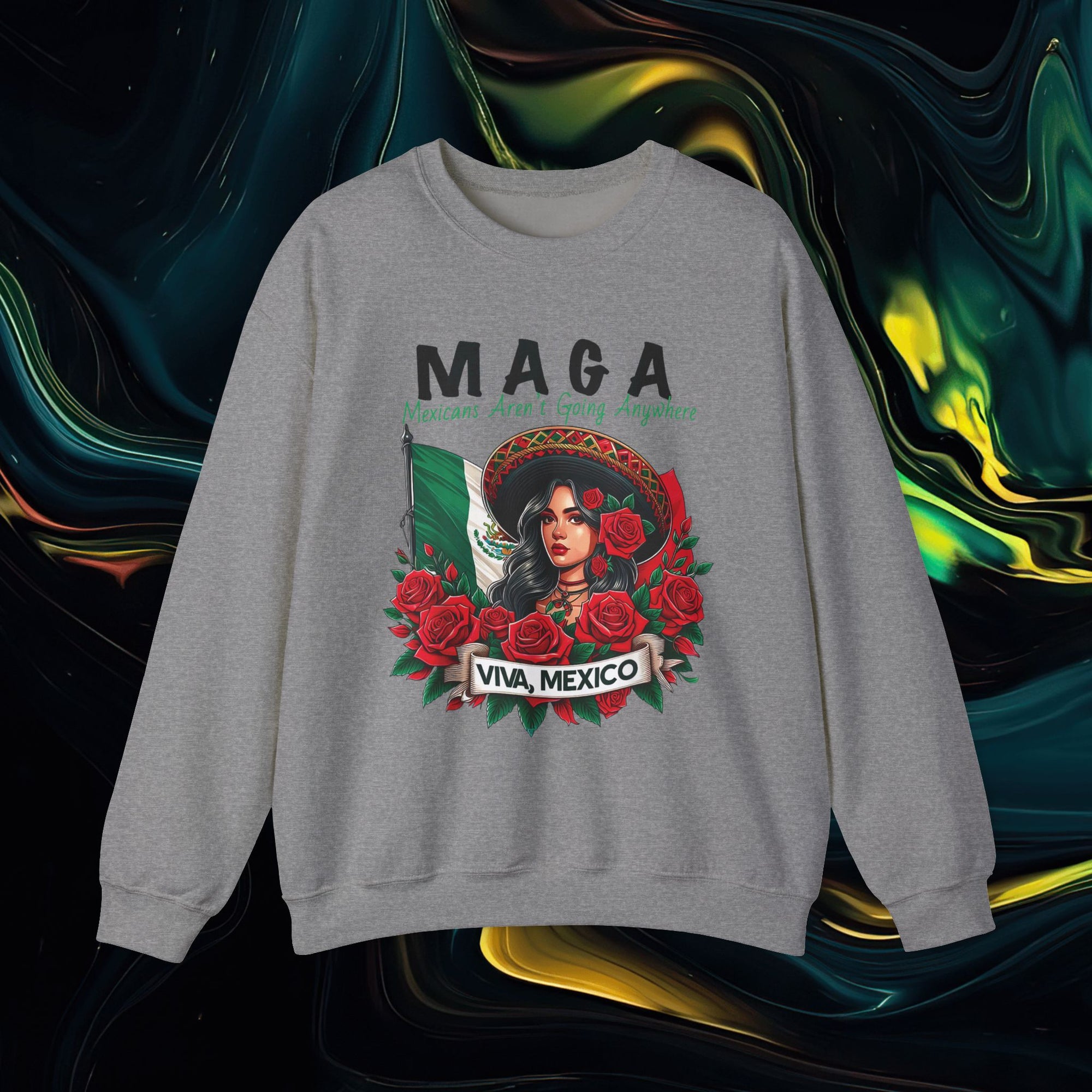 M.A.G.A. Viva Mexico | Gildan 18000 | Unisex Heavy Blend™ Crewneck Sweatshirt