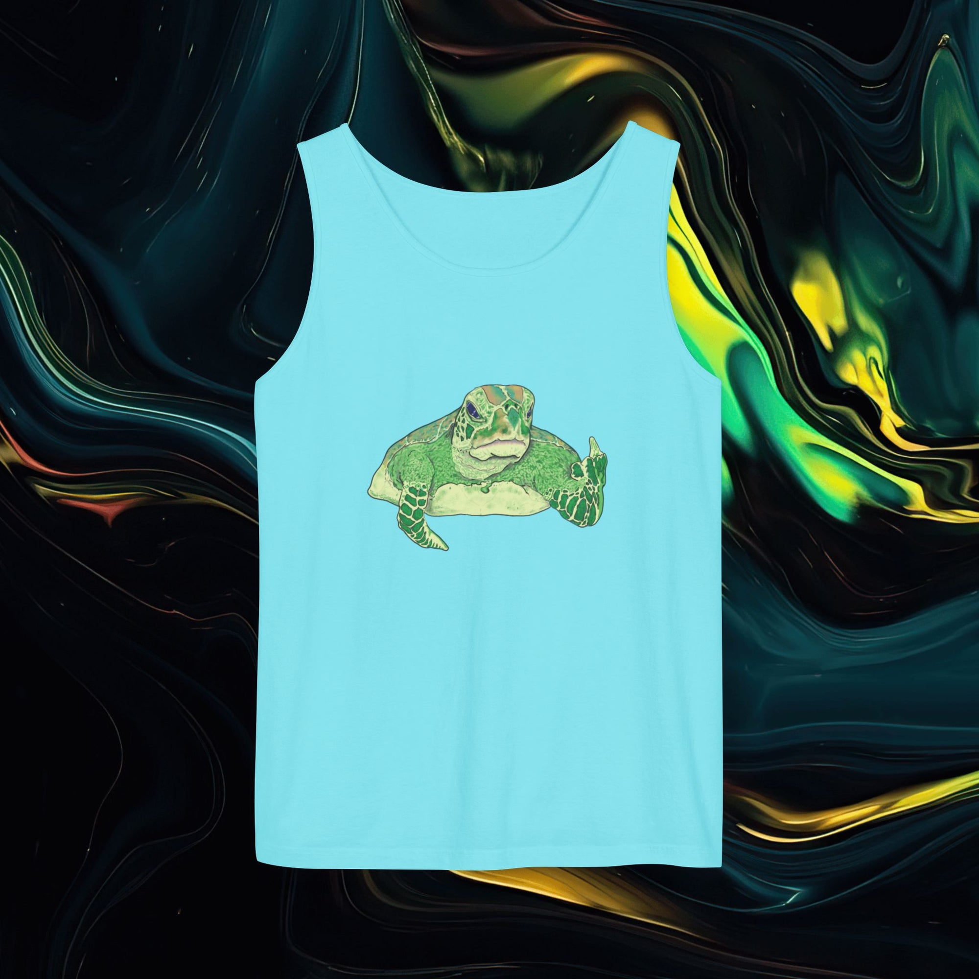 Turtle With Attitude | Unisex Garment-Dyed Tank Top