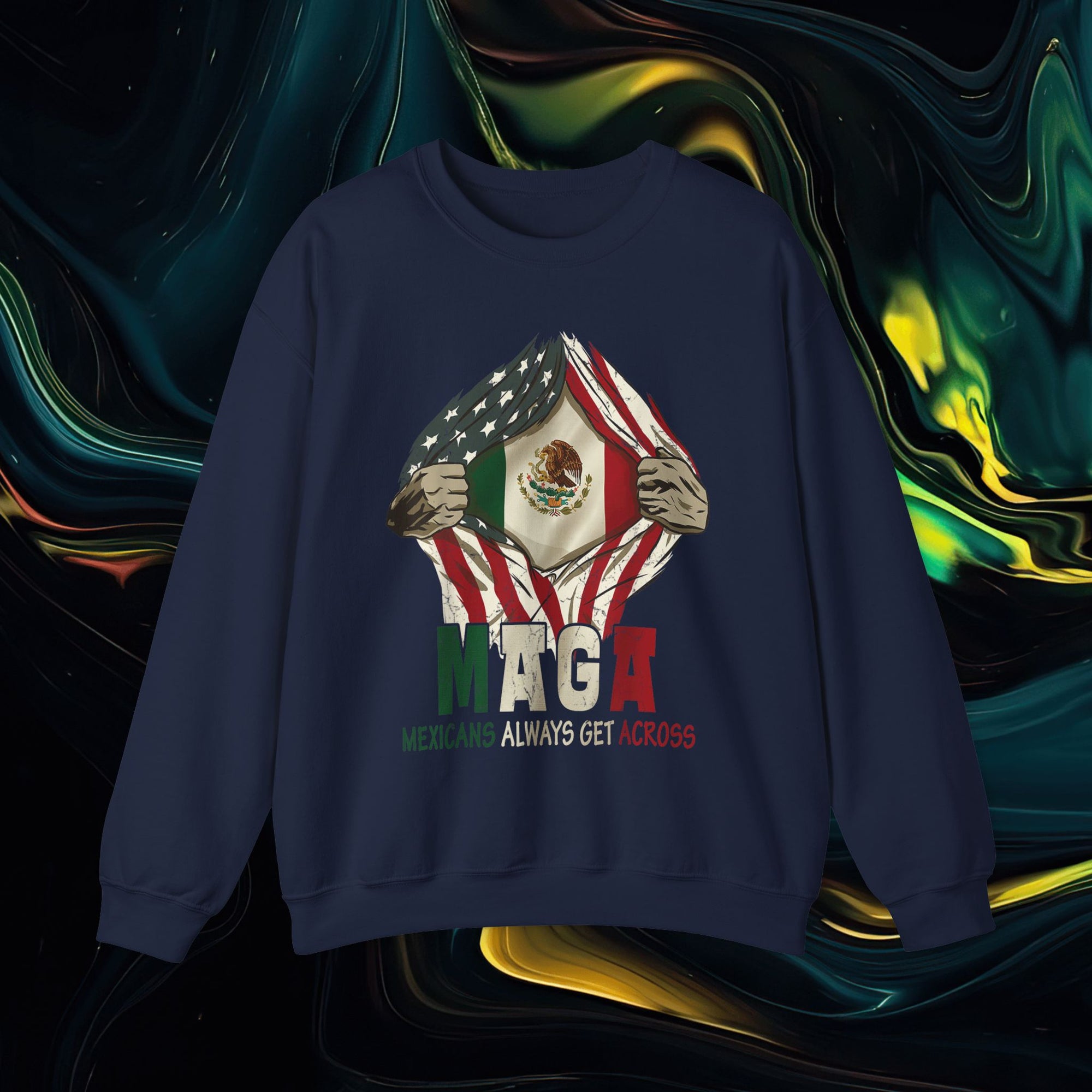 M.A.G.A. Always Get Across | Gildan 18000 | Unisex Heavy Blend™ Crewneck Sweatshirt
