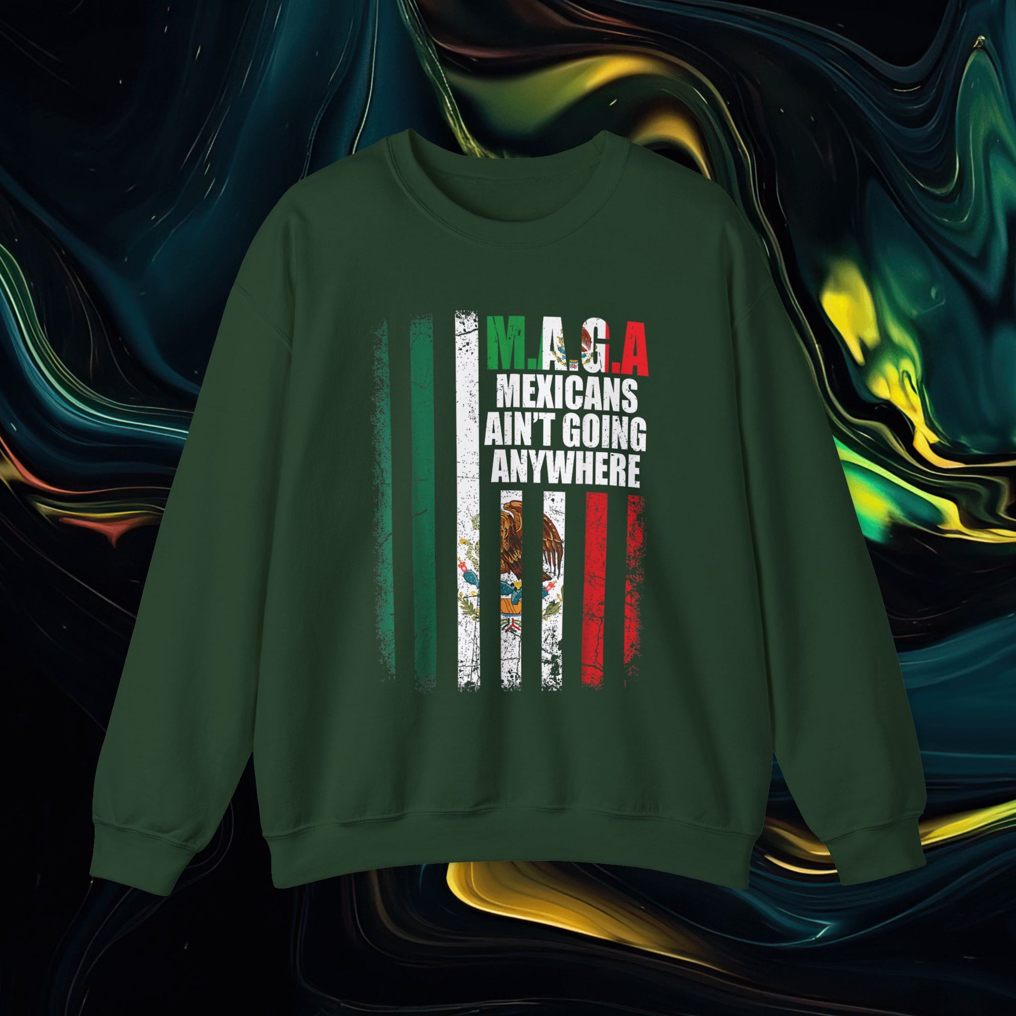 M.A.G.A. Mexican/American Flag | Gildan 18000 | Unisex Heavy Blend™ Crewneck Sweatshirt