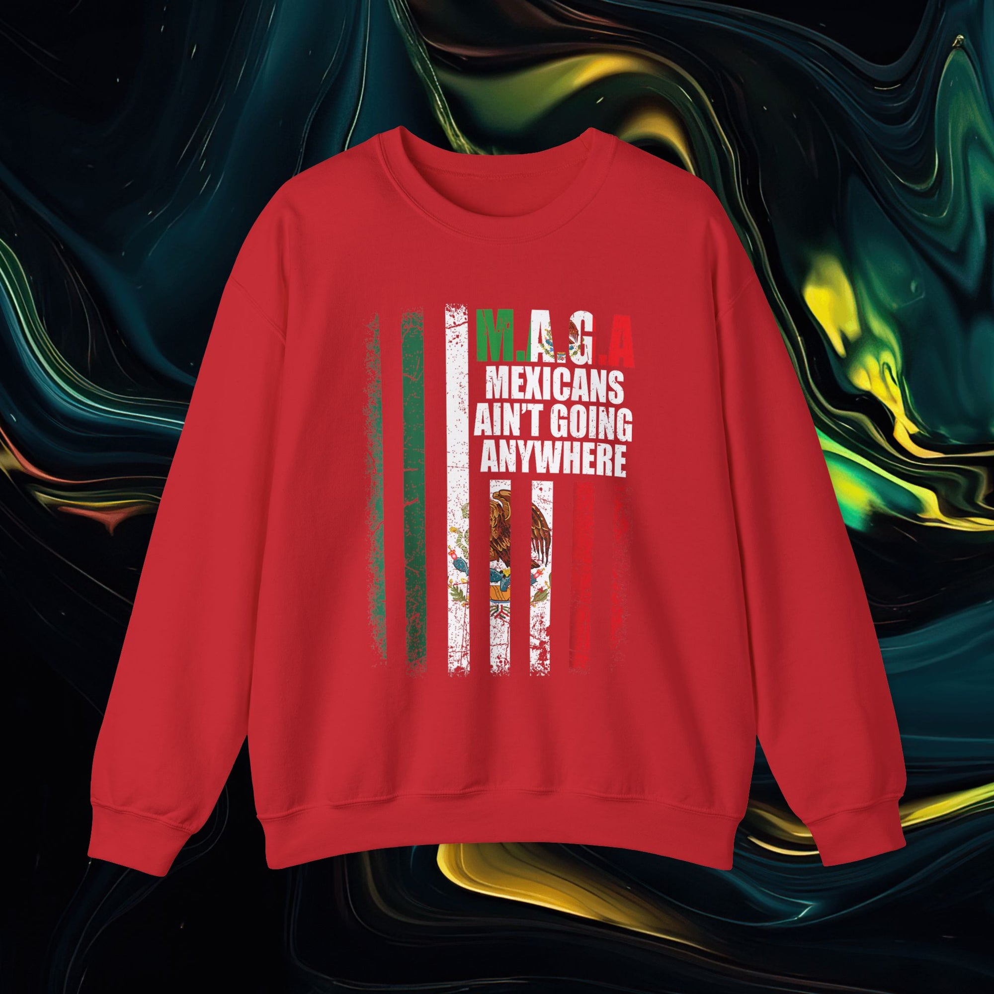 M.A.G.A. Mexican/American Flag | Gildan 18000 | Unisex Heavy Blend™ Crewneck Sweatshirt