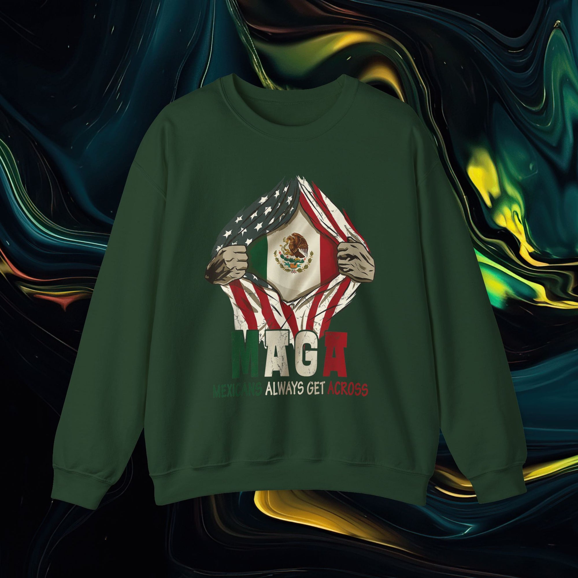 M.A.G.A. Always Get Across | Gildan 18000 | Unisex Heavy Blend™ Crewneck Sweatshirt