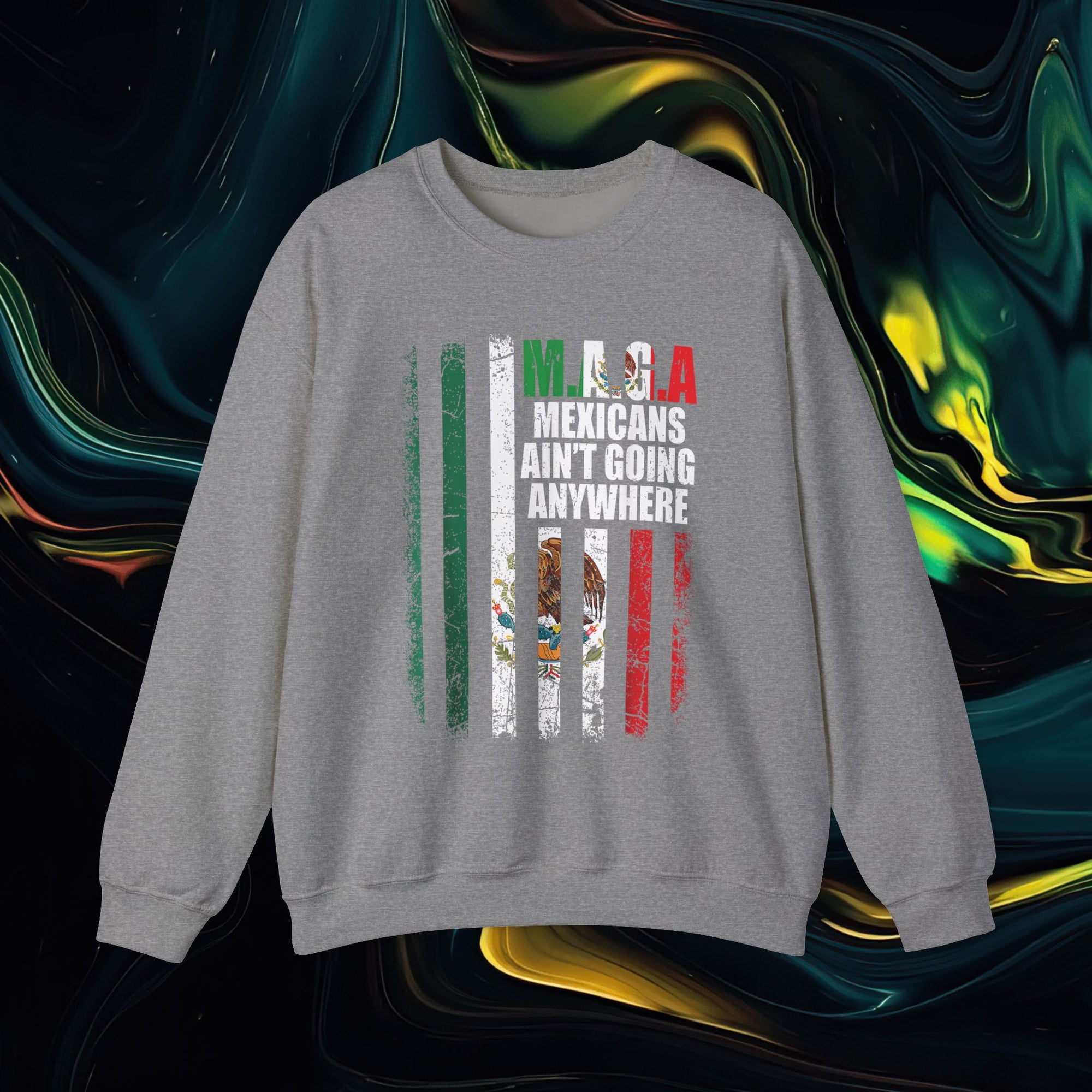 M.A.G.A. Mexican/American Flag | Gildan 18000 | Unisex Heavy Blend™ Crewneck Sweatshirt