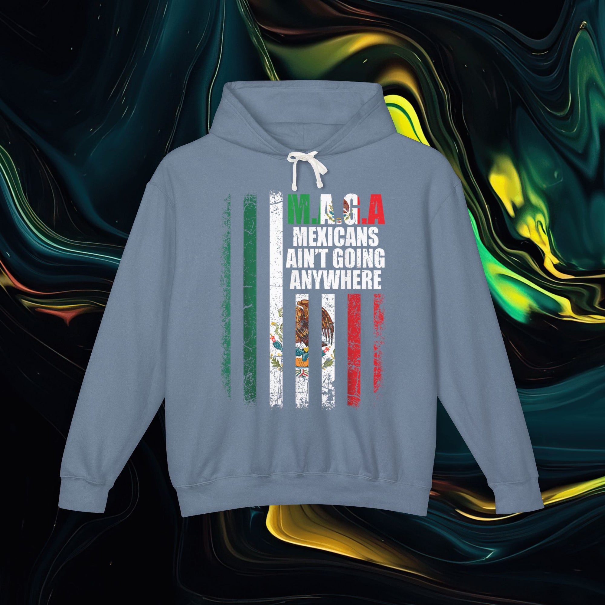 M.A.G.A. Mexican/American Flag | Comfort Colors 1467 | Unisex Lightweight Hooded Sweatshirt